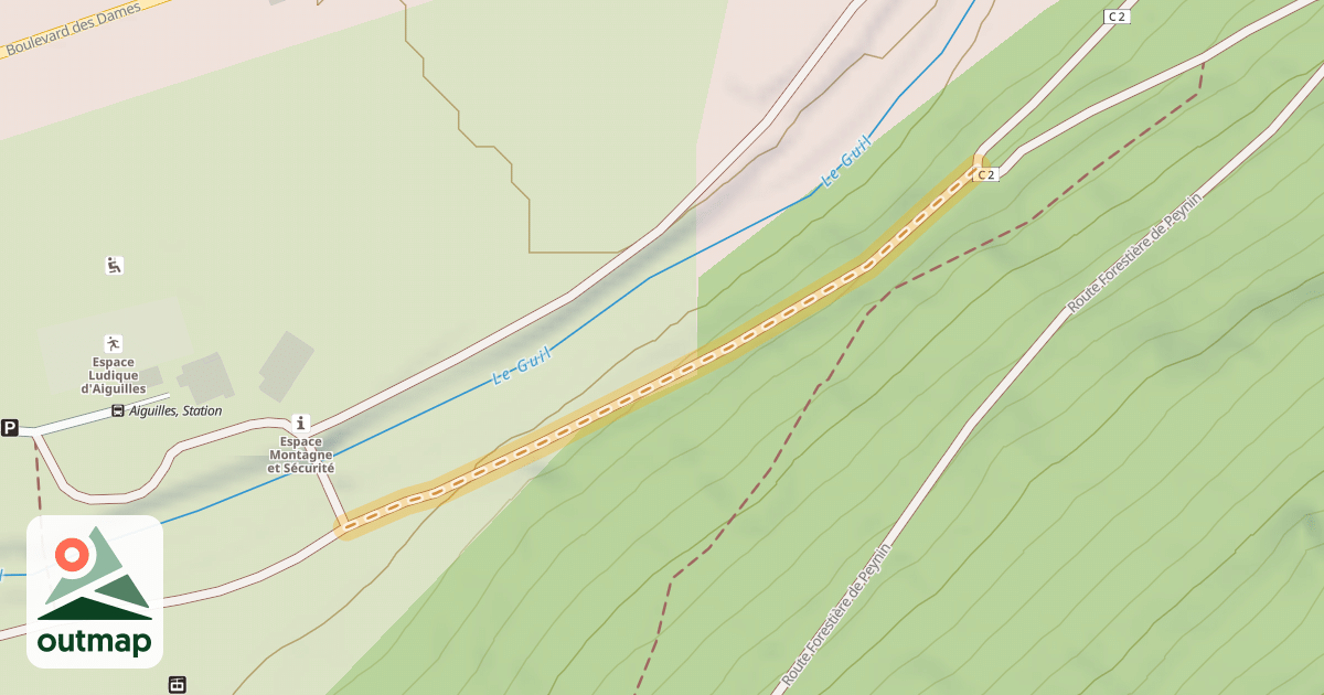 Map of Itinéraire ski de randonnée