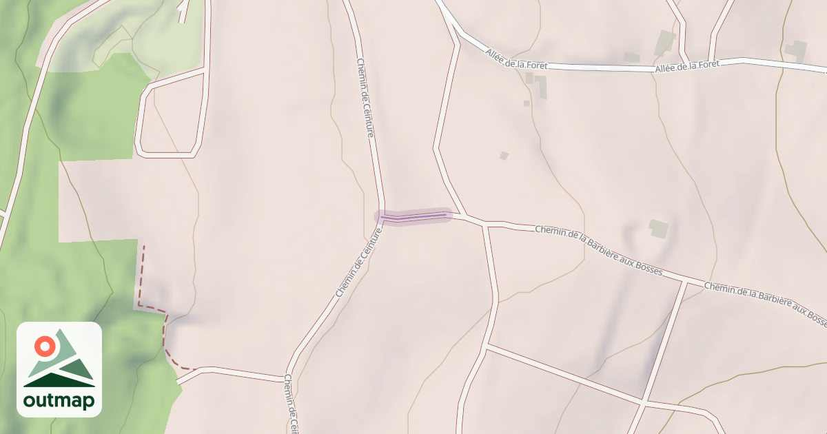 Map of Chemin de la Barbière aux Bosses