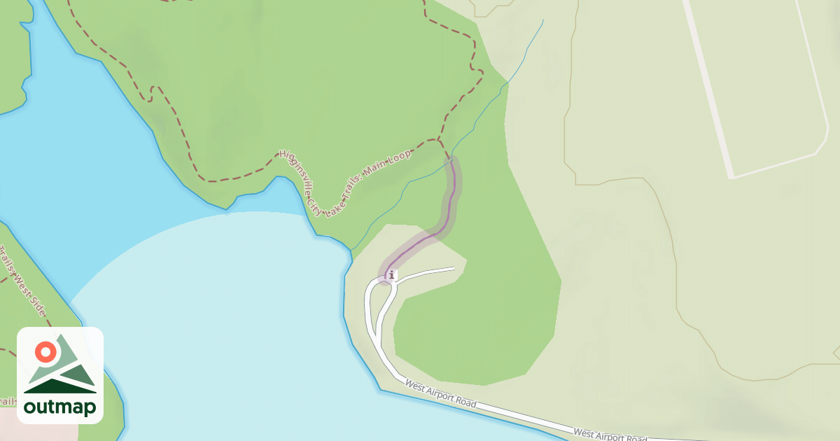 Map of Higginsville City Lake Trails: Connector