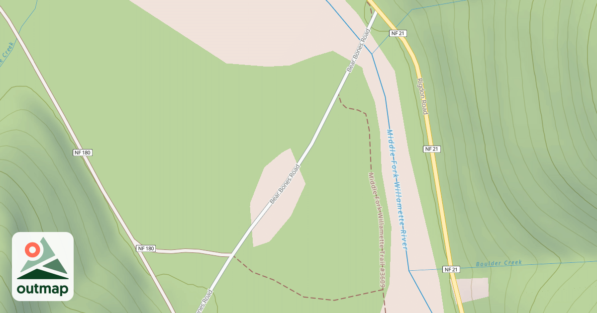 Map of BEAR BONES ROAD