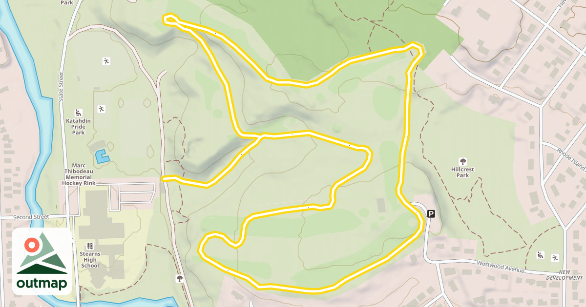 Map of Hillcrest Ski Trail