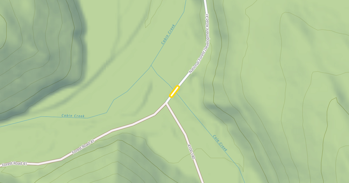 Map preview of National Forest Development Road 41
