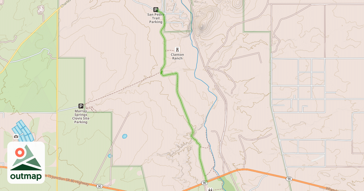 Map of San Pedro Trail