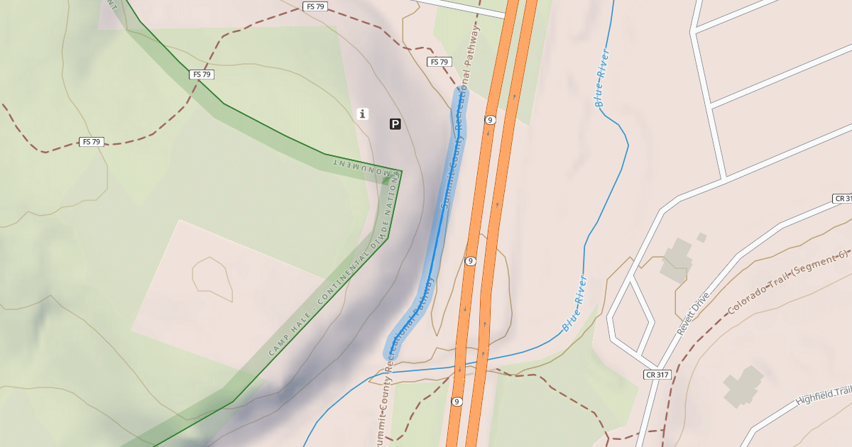 Map preview of Summit County Recreational Pathway