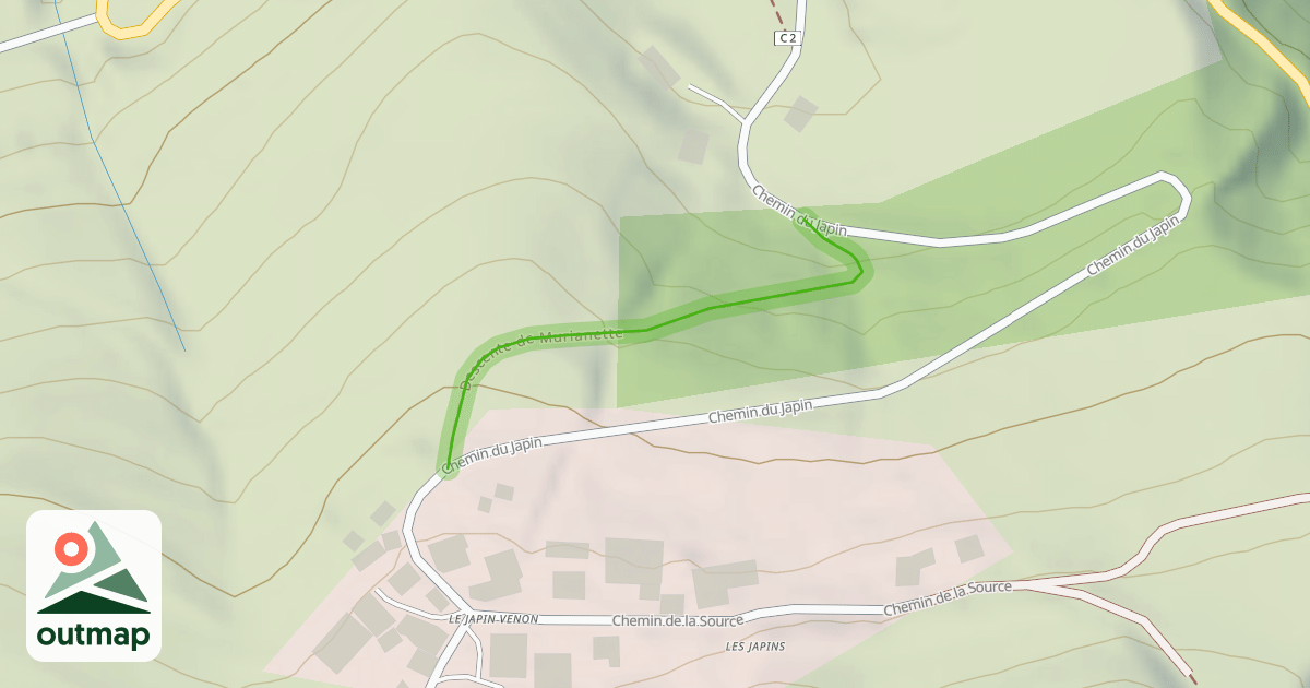 Map of Descente de Murianette
