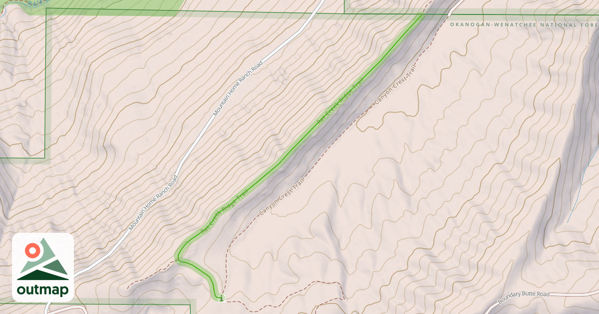 Map of Rat Creek Ridge Trail