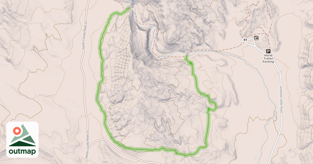 Map of Bent Rock Trail