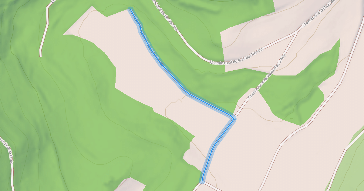Map preview of Chemin rural du Fond des Vervins