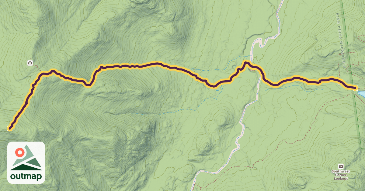 Map of Unmarked trail. Receives minimal trail maintenance.