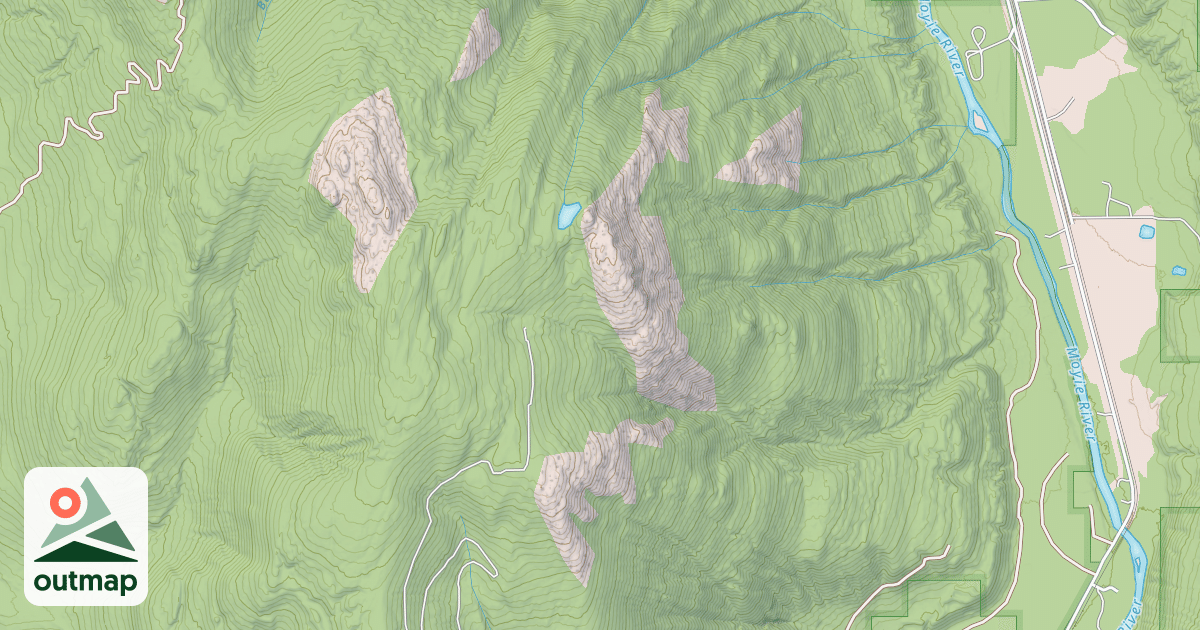 Map of Rutledge Creek