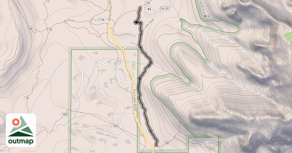 Map of Lizard Head Trail