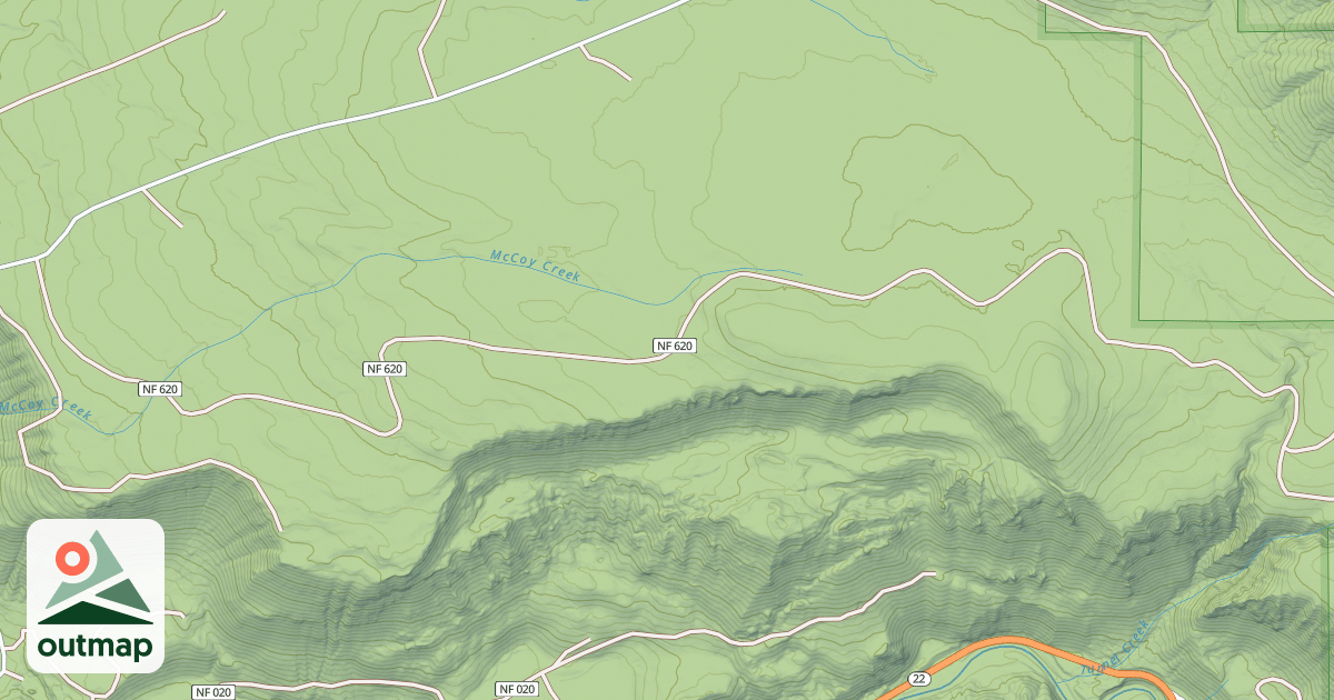 Map of Mccoy #2 - Little Pigeon Route