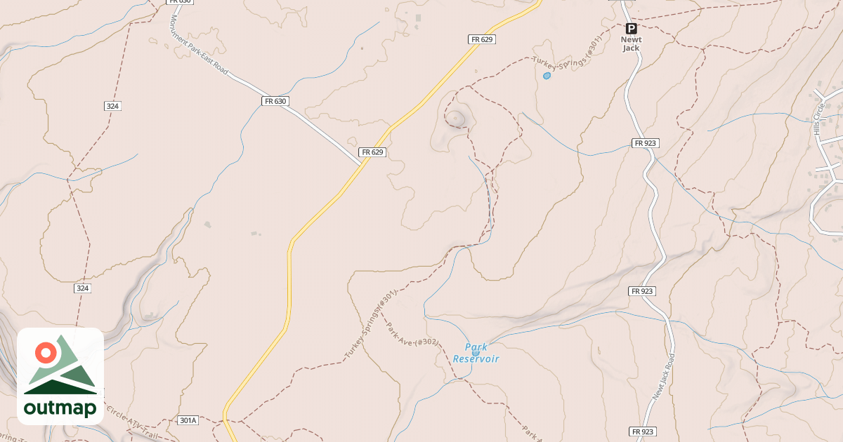 Map of Turkey Springs Winter