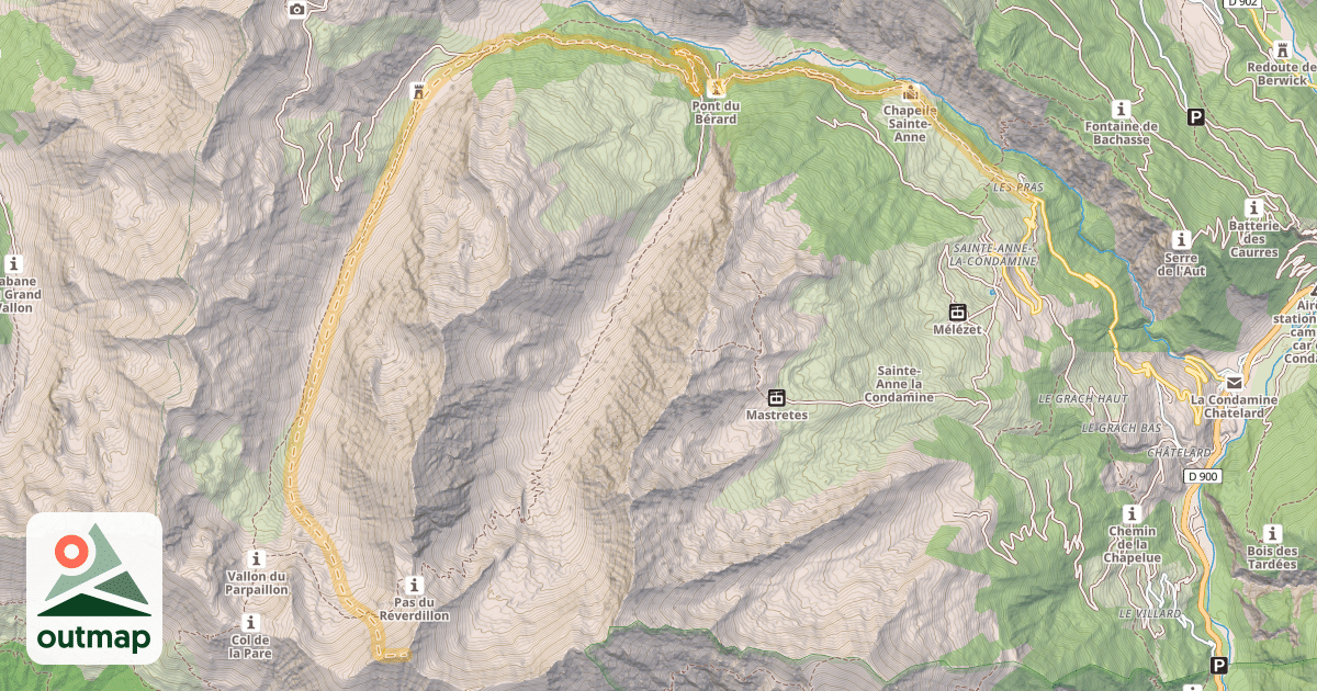 Map of La Chalanche — Les Pras