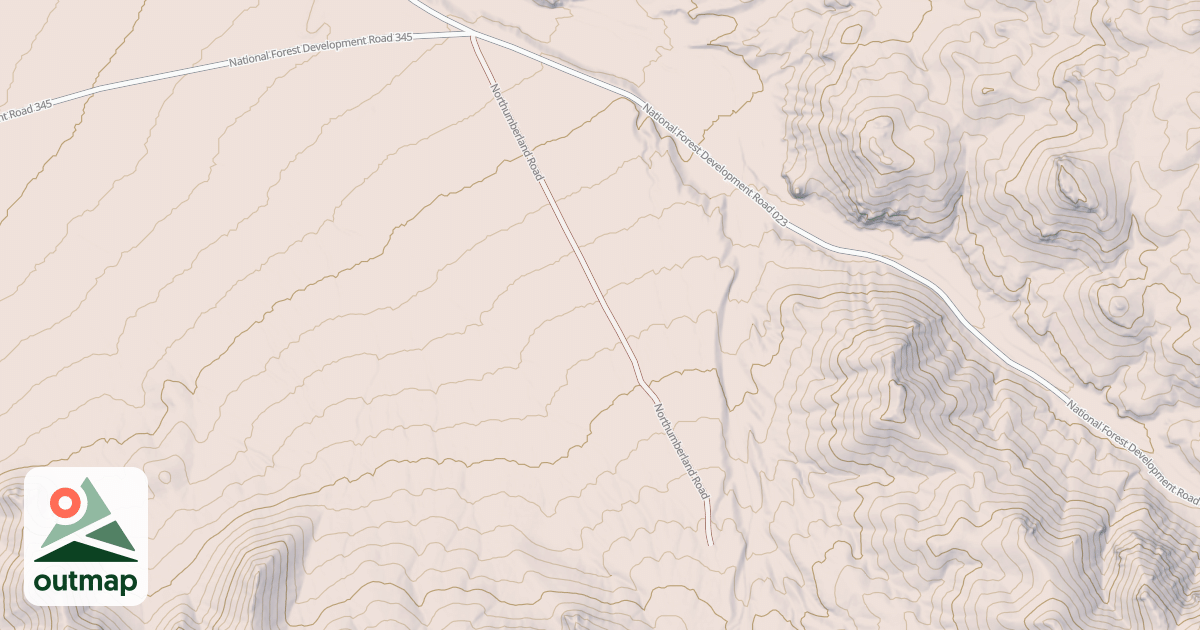 Map of NORTHUMBERLAND SPUR