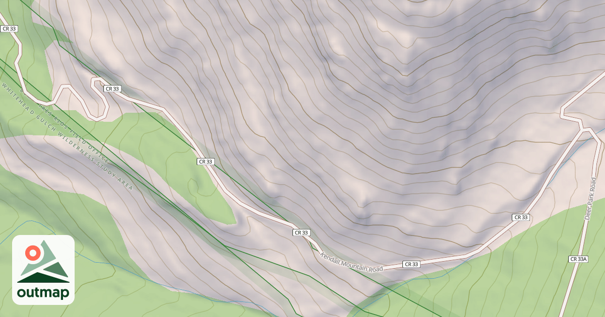 Map of County Road 33