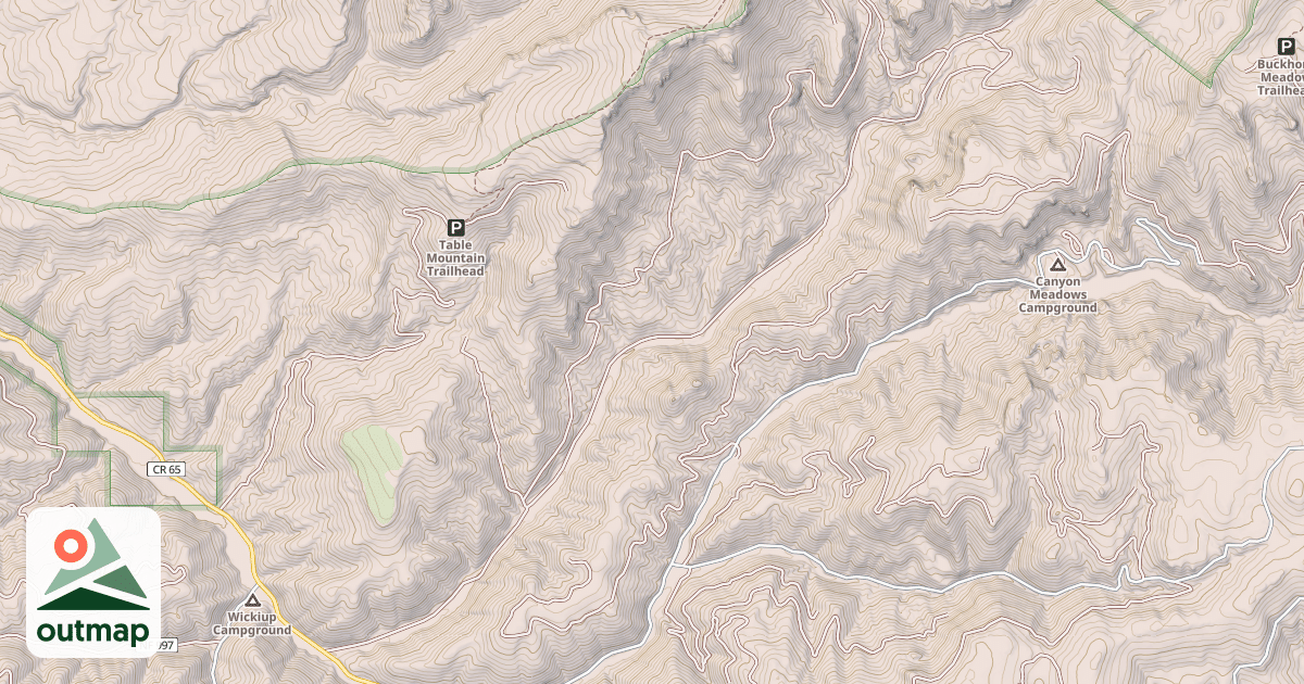 Map of MIDDLE FORK CANYON CREEK
