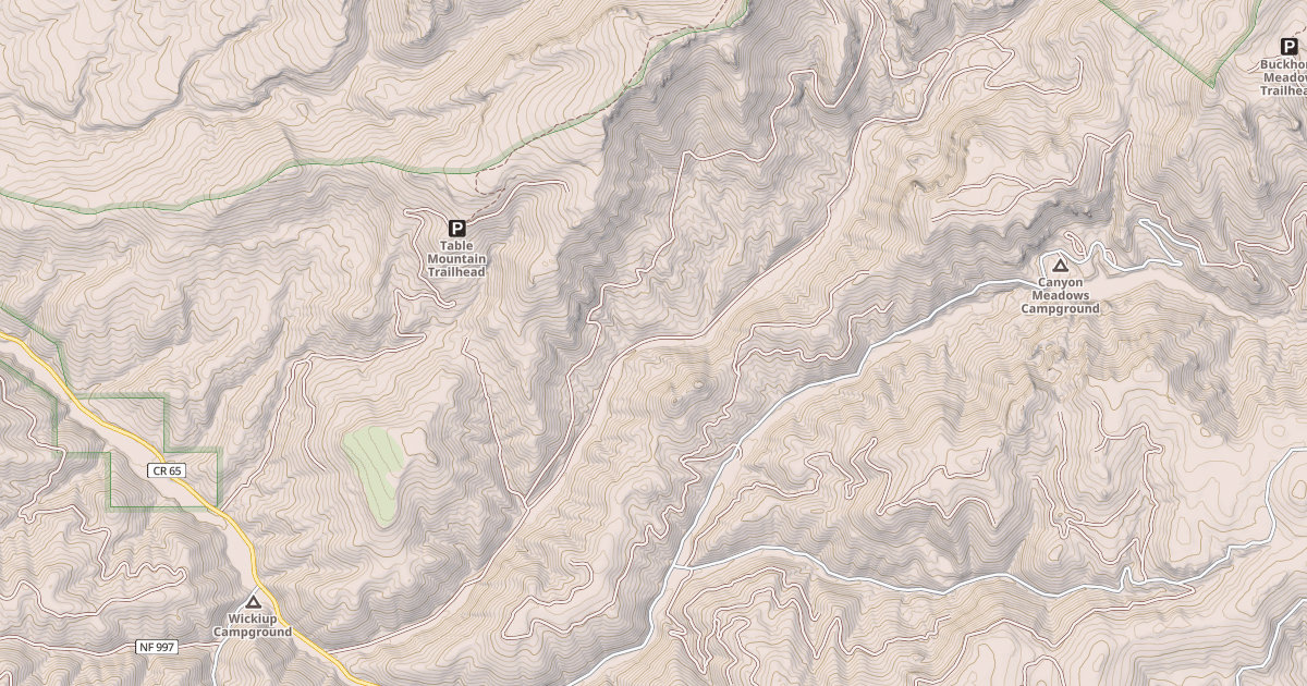 Map preview of MIDDLE FORK CANYON CREEK
