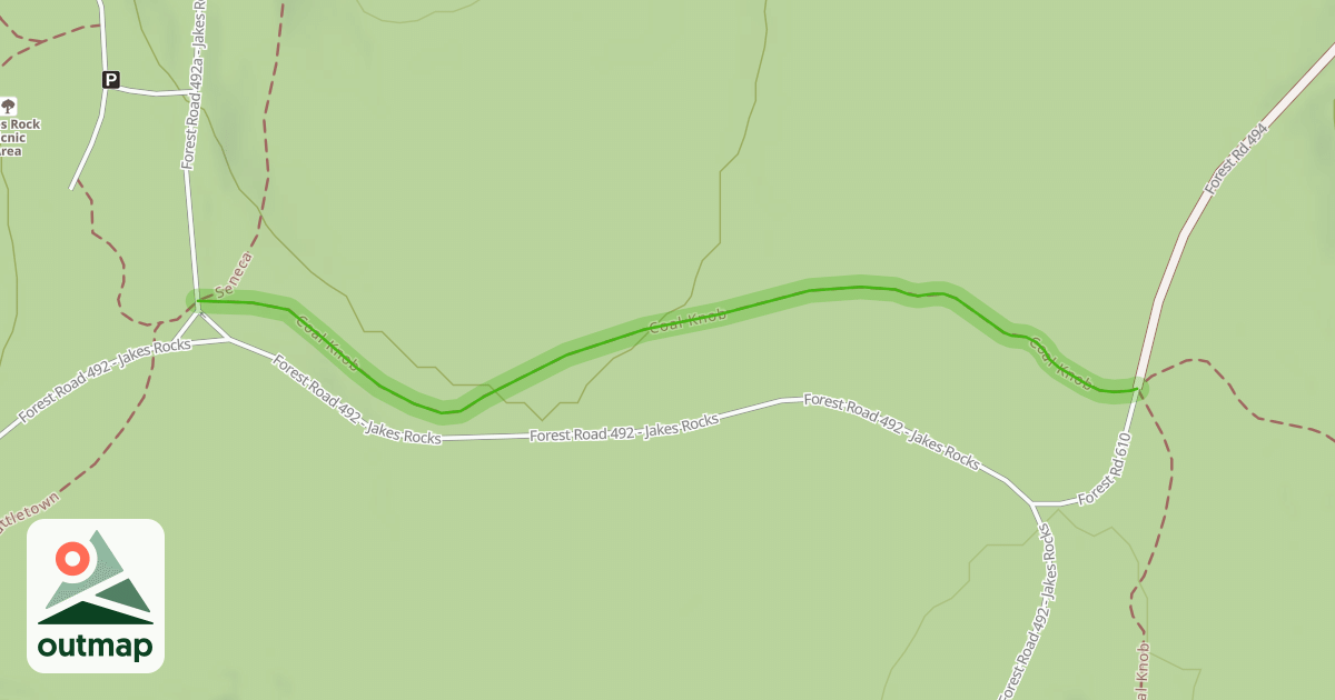 Map of Coal Knob