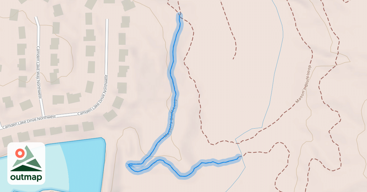 Map of Mason's Bluff Loop