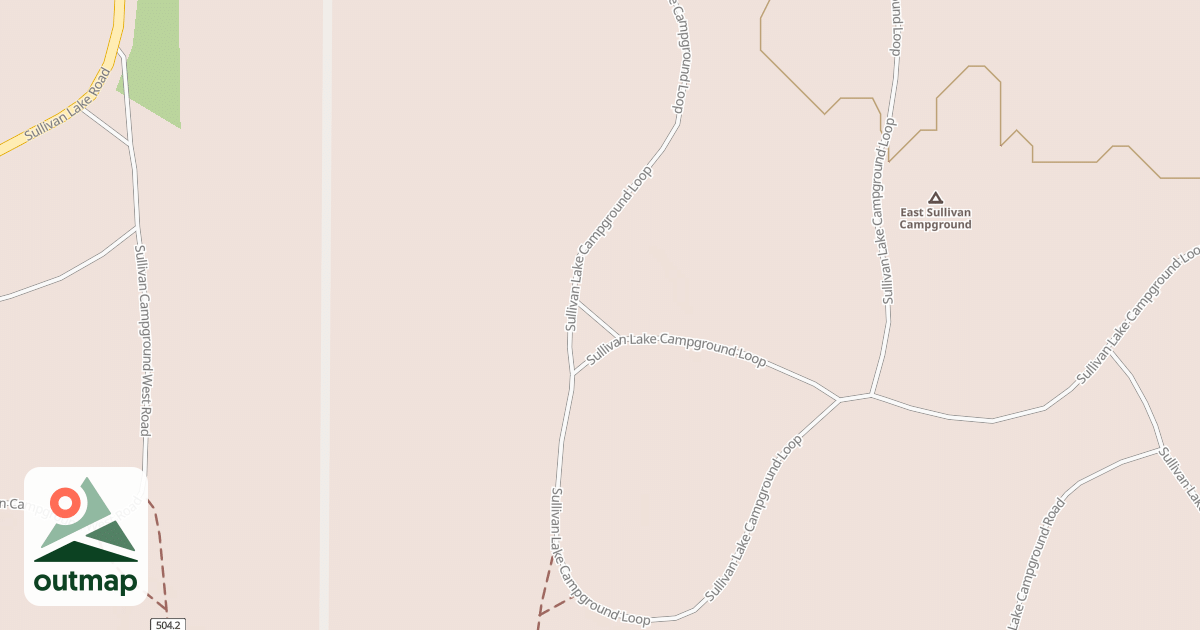 Map of SULLIVAN LAKE CAMPGROUND