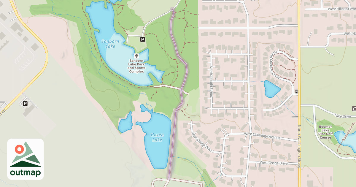Map of Hazen Dam Path in Payne