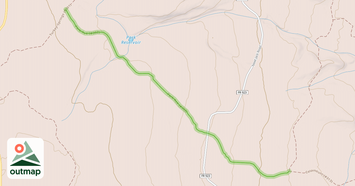 Map of Park Ave Trail