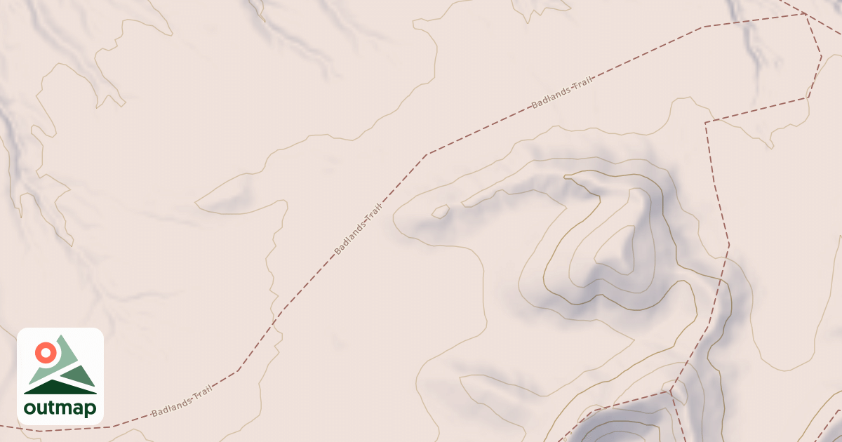 Map of Badlands Trail