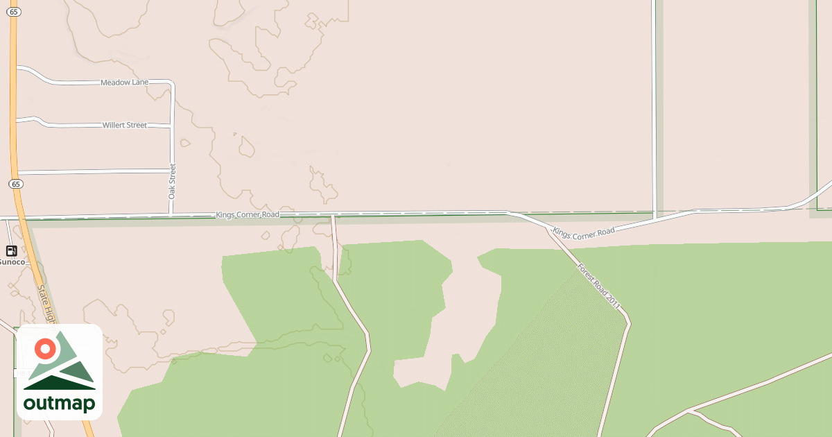 Map of KINGS CORNER