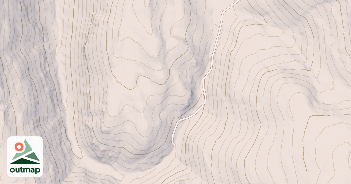 Map of Middle Fork Shoshone Cr Spur