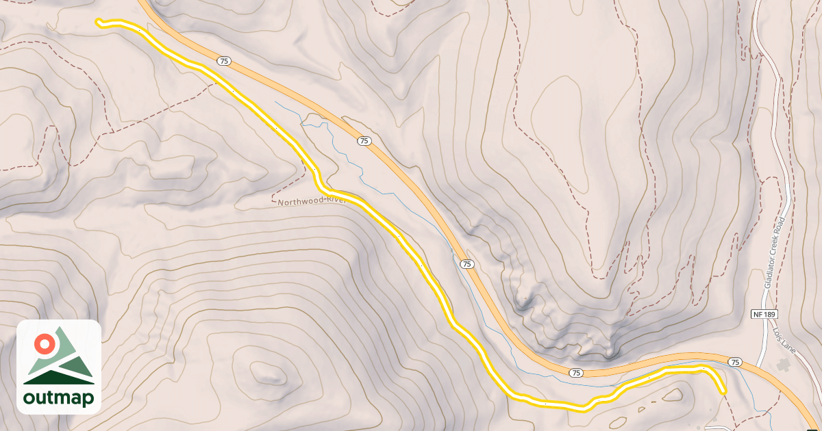 Map of Northwood River