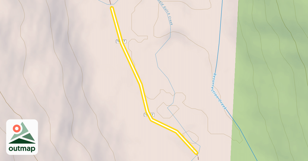 Map of Resurrection Pass Trail