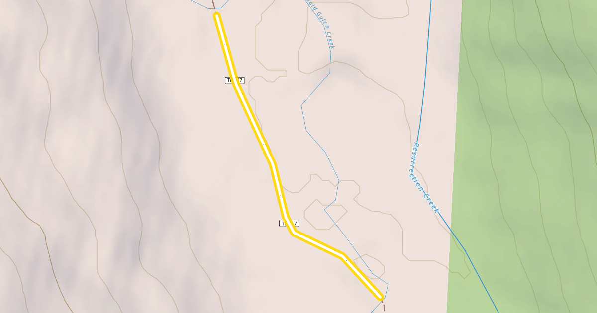 Map preview of Resurrection Pass Trail