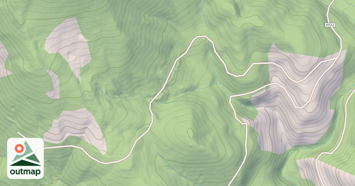 Map of UPPER RED MOUNTAIN