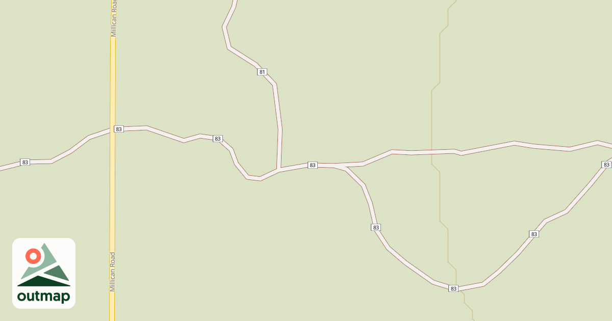 Map of Millican Plateau Tr 83