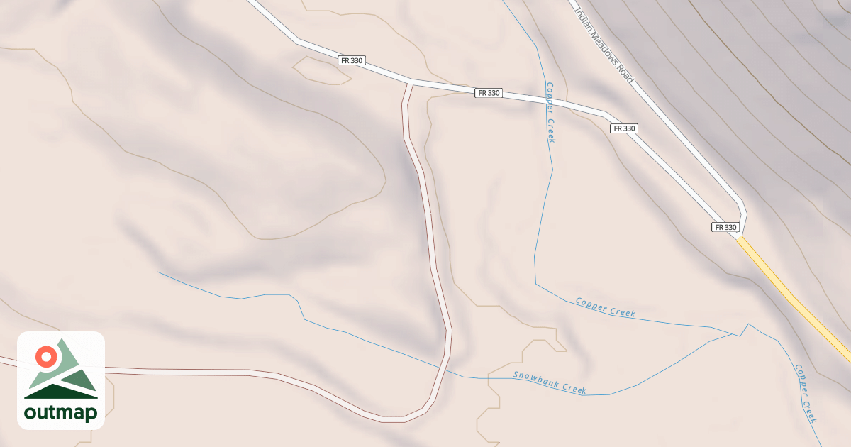 Map of COPPER SNOWBANK SPUR