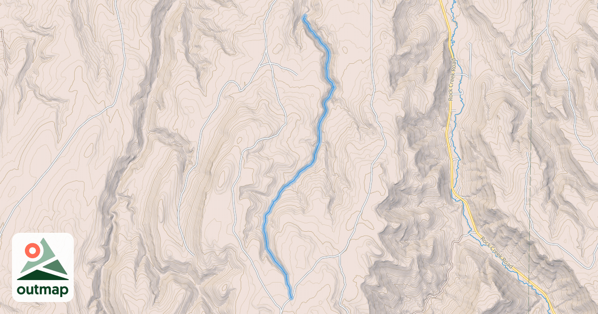 Map of Upper Dry Gulch