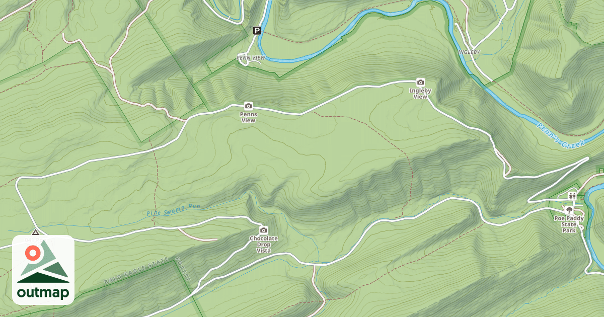 Map of Bald Eagle State Forest Snowmobile Trails