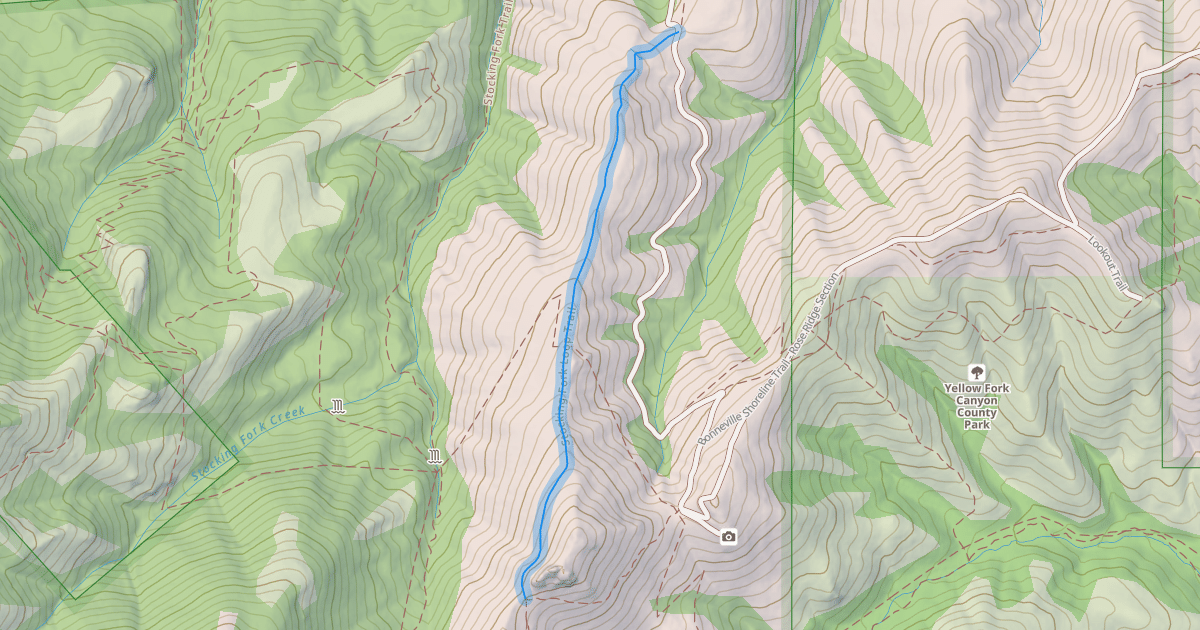 Map preview of Stocking Fork Loop Trail