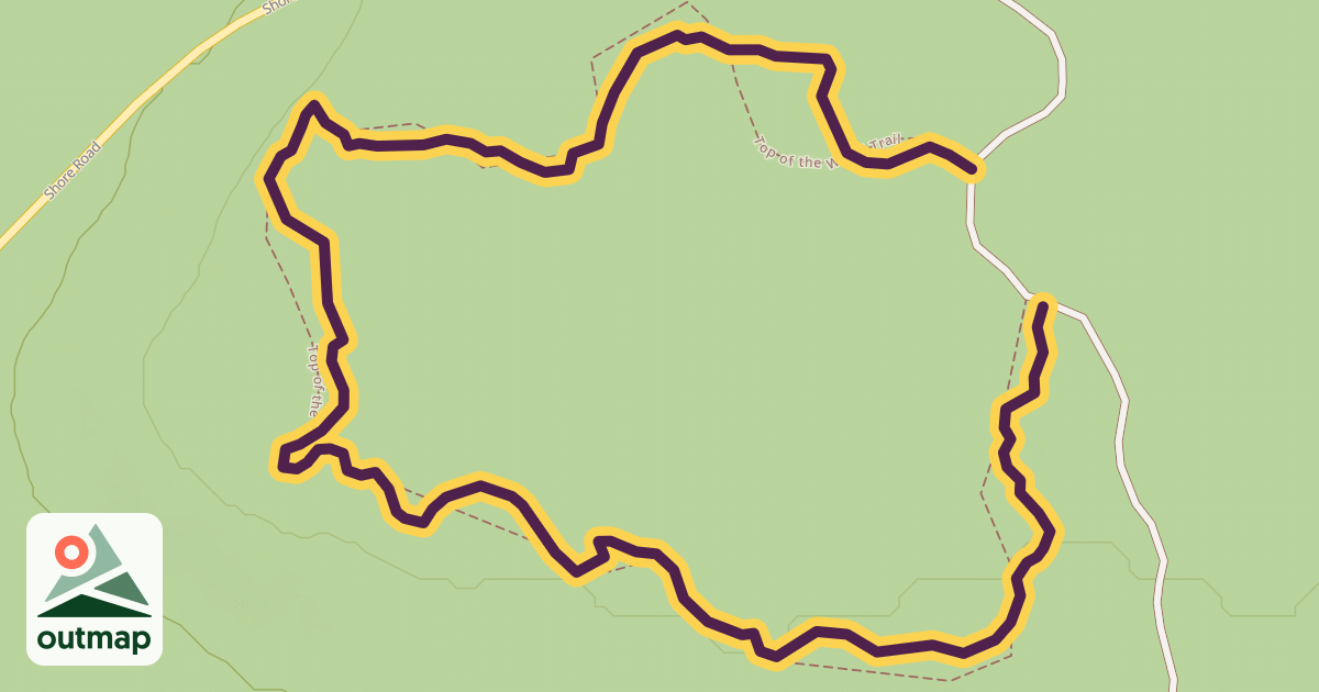 Map of Top of the World Trail