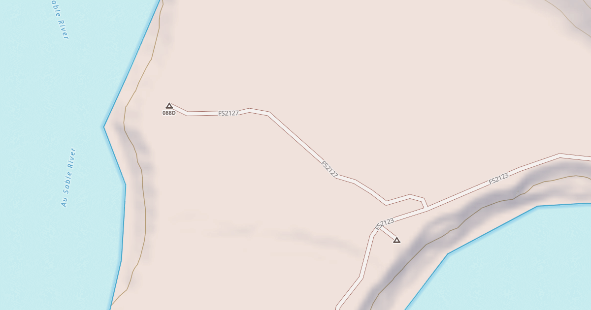 Map preview of AU SABLE RIVER CAMPSITE