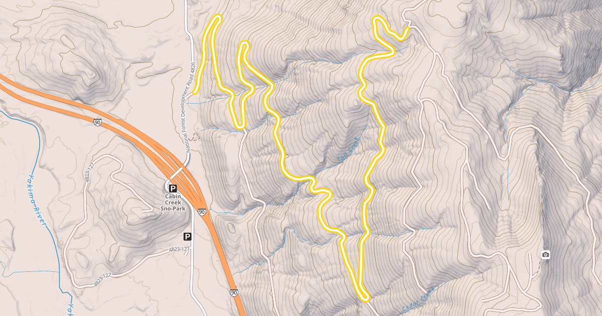 Map preview of National Forest Development Road 4822
