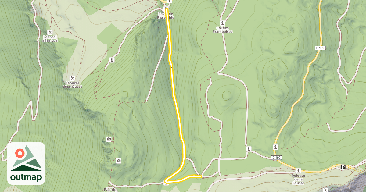 Map of Route forestière de Pissenible