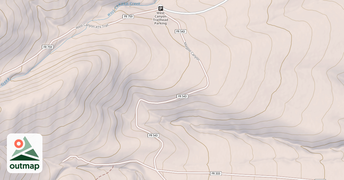 Map of MAGPIE CANYON