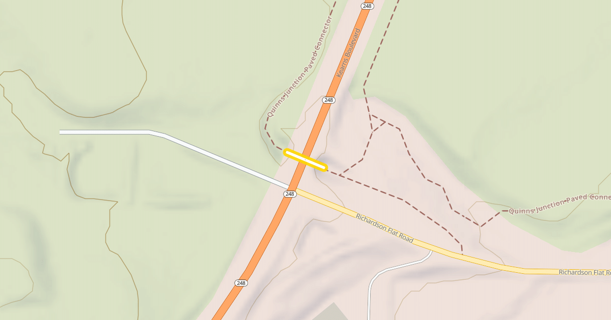 Map preview of Quinns Junction Paved Connector
