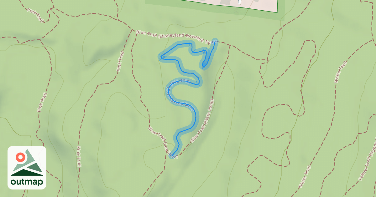 Map of Blue Trail (Disneyland Spur)