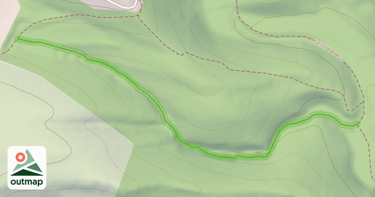 Map of Descente du Bourdillon