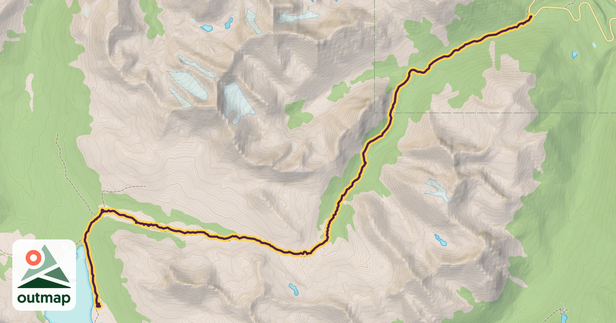 Map of Tonquin Valley Trail