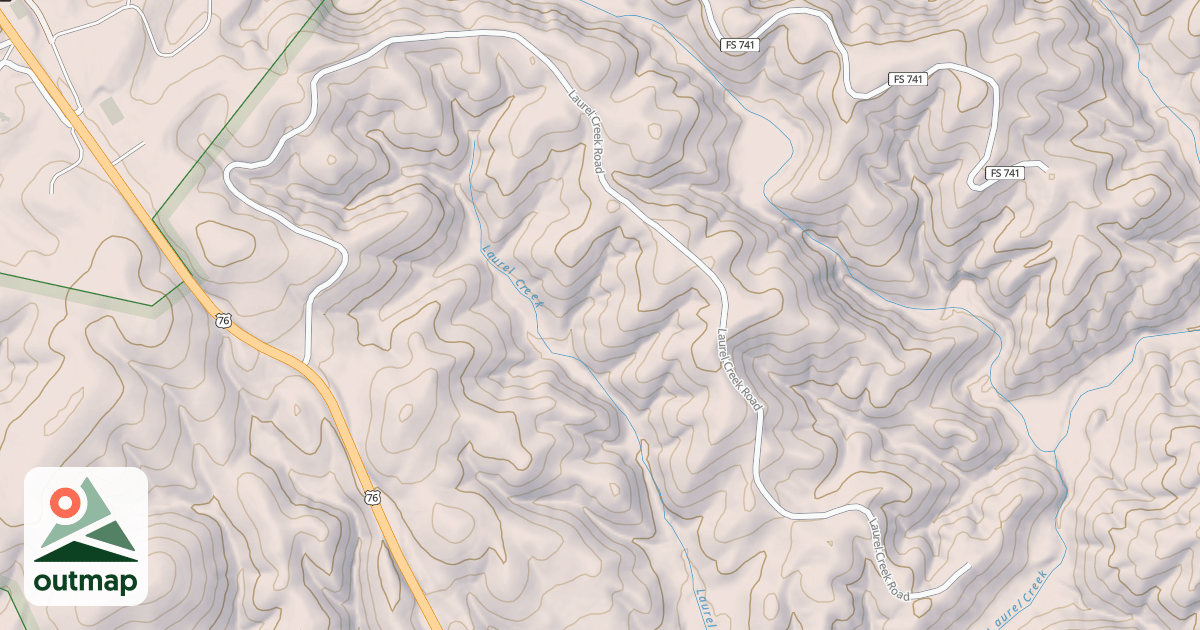 Map of LAUREL CREEK
