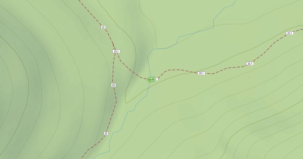 Map preview of Tumalo Creek Trail #25.1